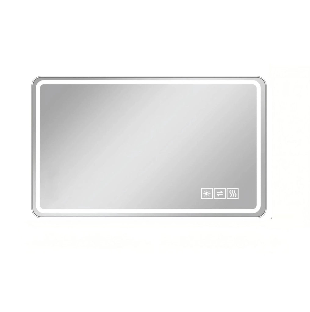 Specchio bagno LED ULEVR 60x100 cm senza cornice, luce frontale e retroilluminazione, antiappannamento, IP44