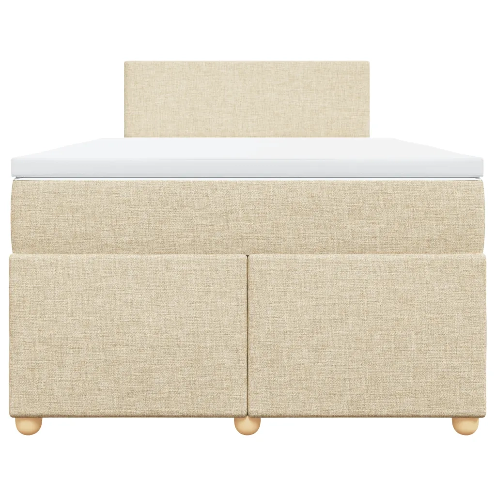 Giroletto a Molle con Materasso Crema 120x190 cm in Tessuto 3286617