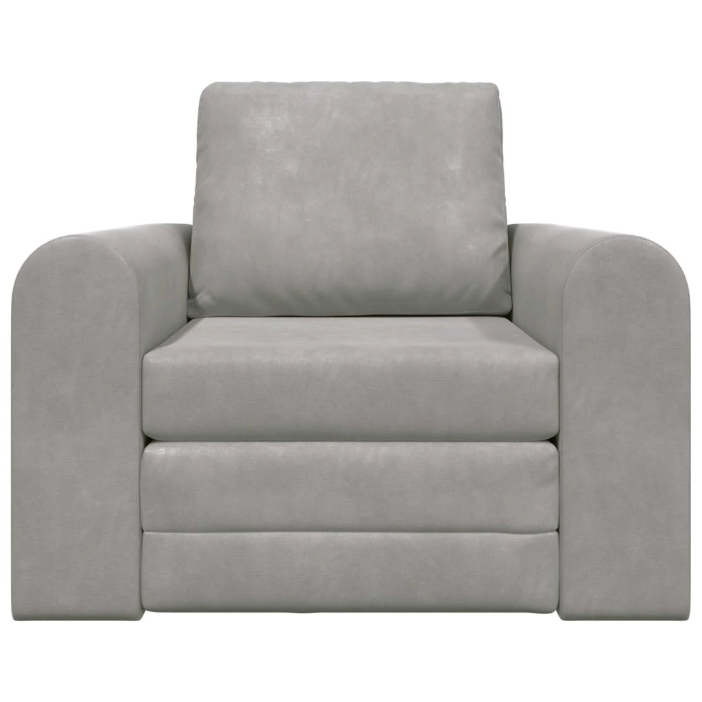 Divano letto | Sof¨¤ letto | Letto singolo Grigio chiaro 98 x 71 x 83 cm Velluto