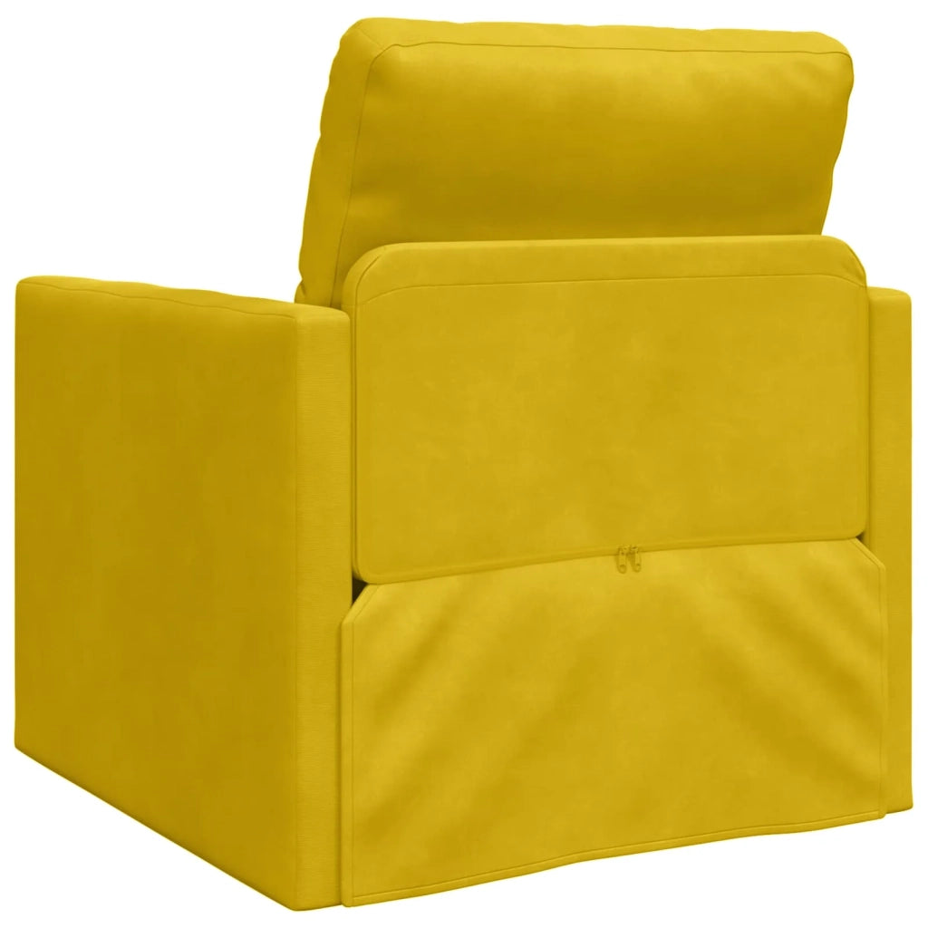 Divano letto | Sof¨¤ letto | Letto singolo Giallo Scuro 74 x 77 x 81 cm Velluto