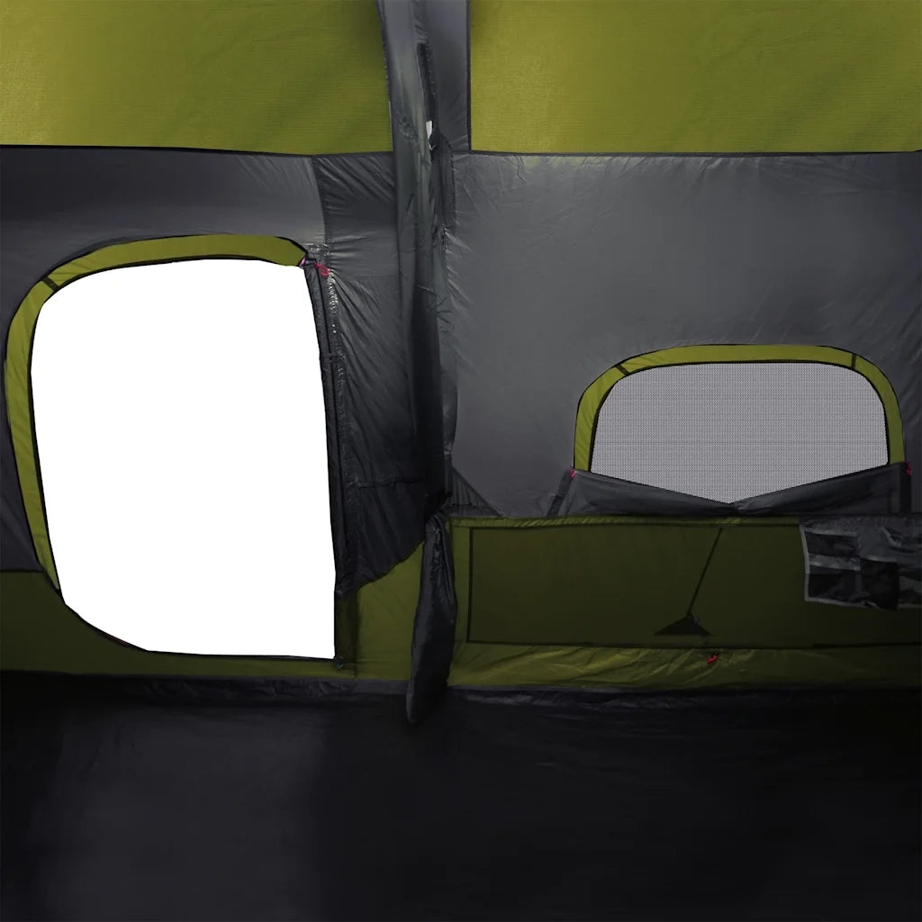 Tenda Campeggio 9 Persone Verde Rilascio Rapido Impermeabile 94299