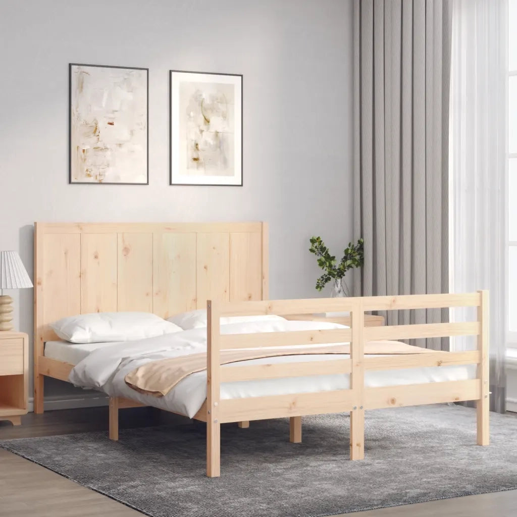 Giroletto con Testiera Small Double-Struttura Letto in Legno Massello 498417