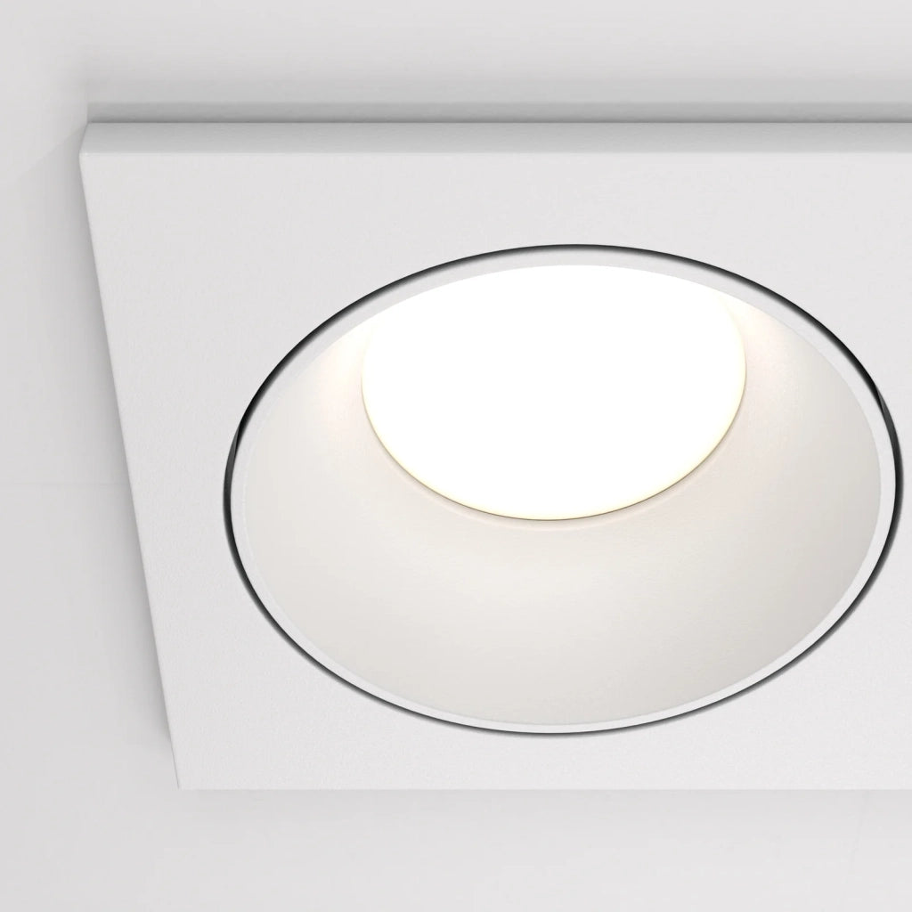 Maytoni Lampada da incasso Zoom 2 luci GU10 bianco alluminio