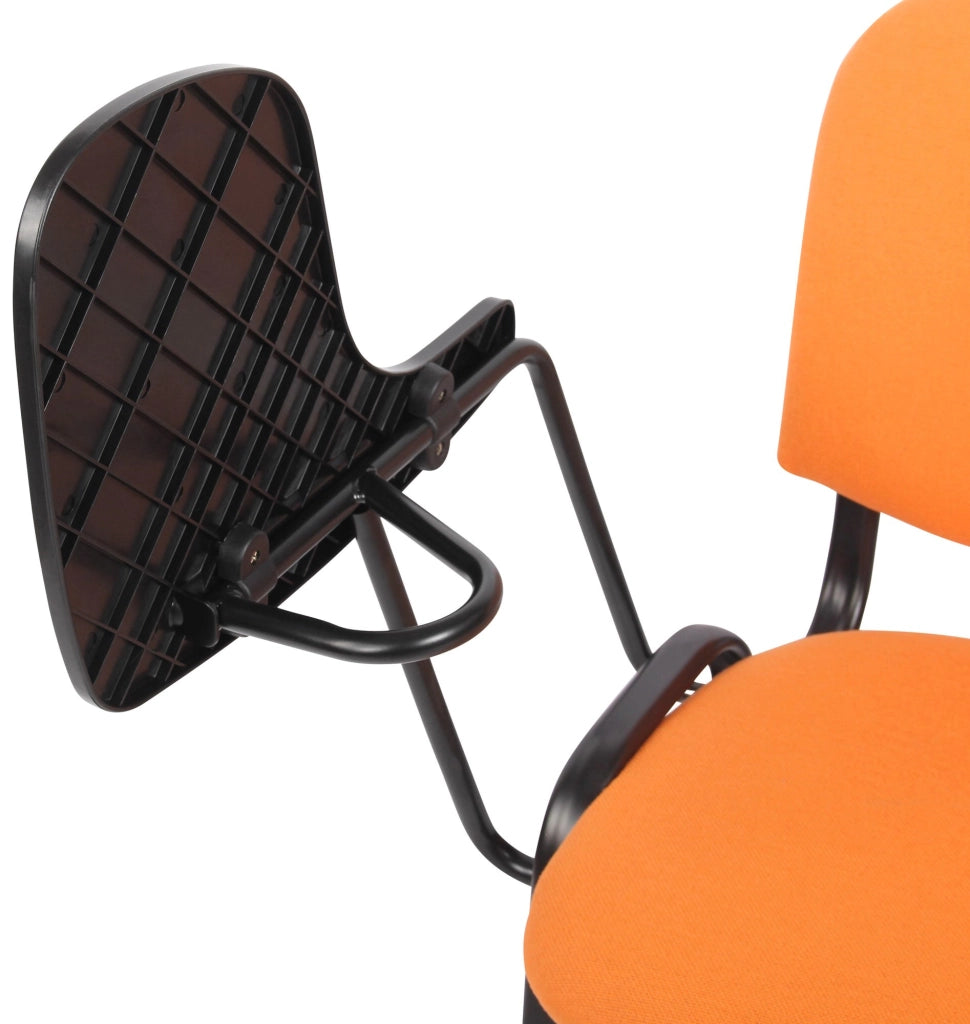 Set di 4 sedie Ken in tessuto con tavolo pieghevole arancione