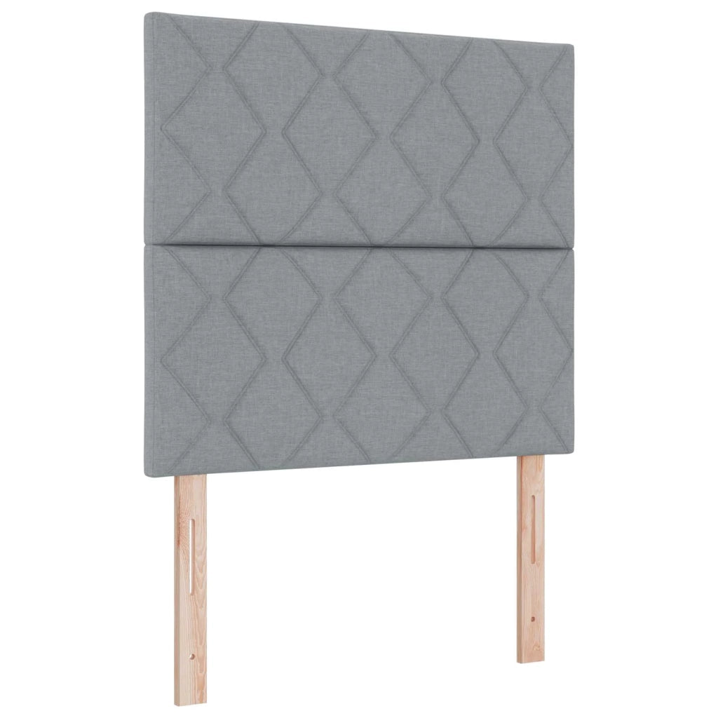 Letto box spring con materasso Grigio Chiaro 80 x 200 cm 3454270