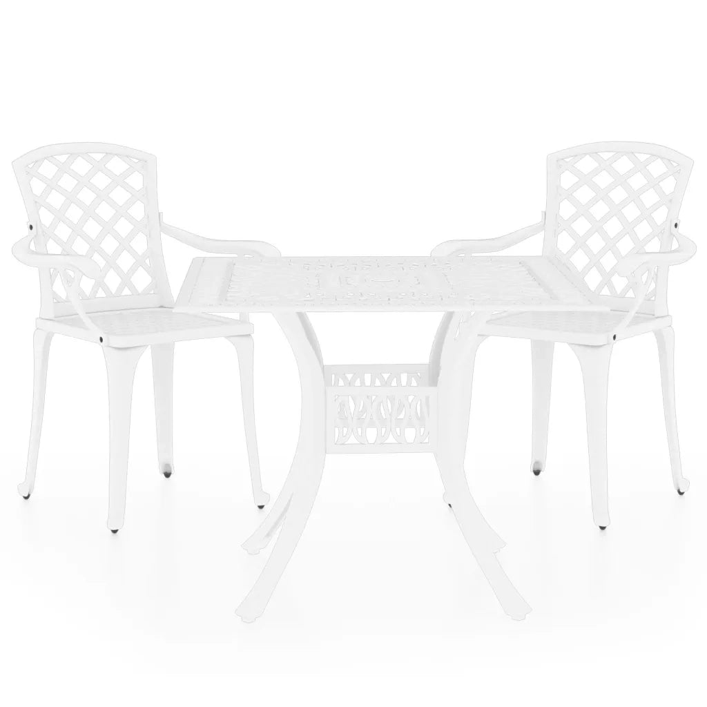 Set da Bistrot 3 pz in Alluminio Pressofuso Bianco cod mxl 35798