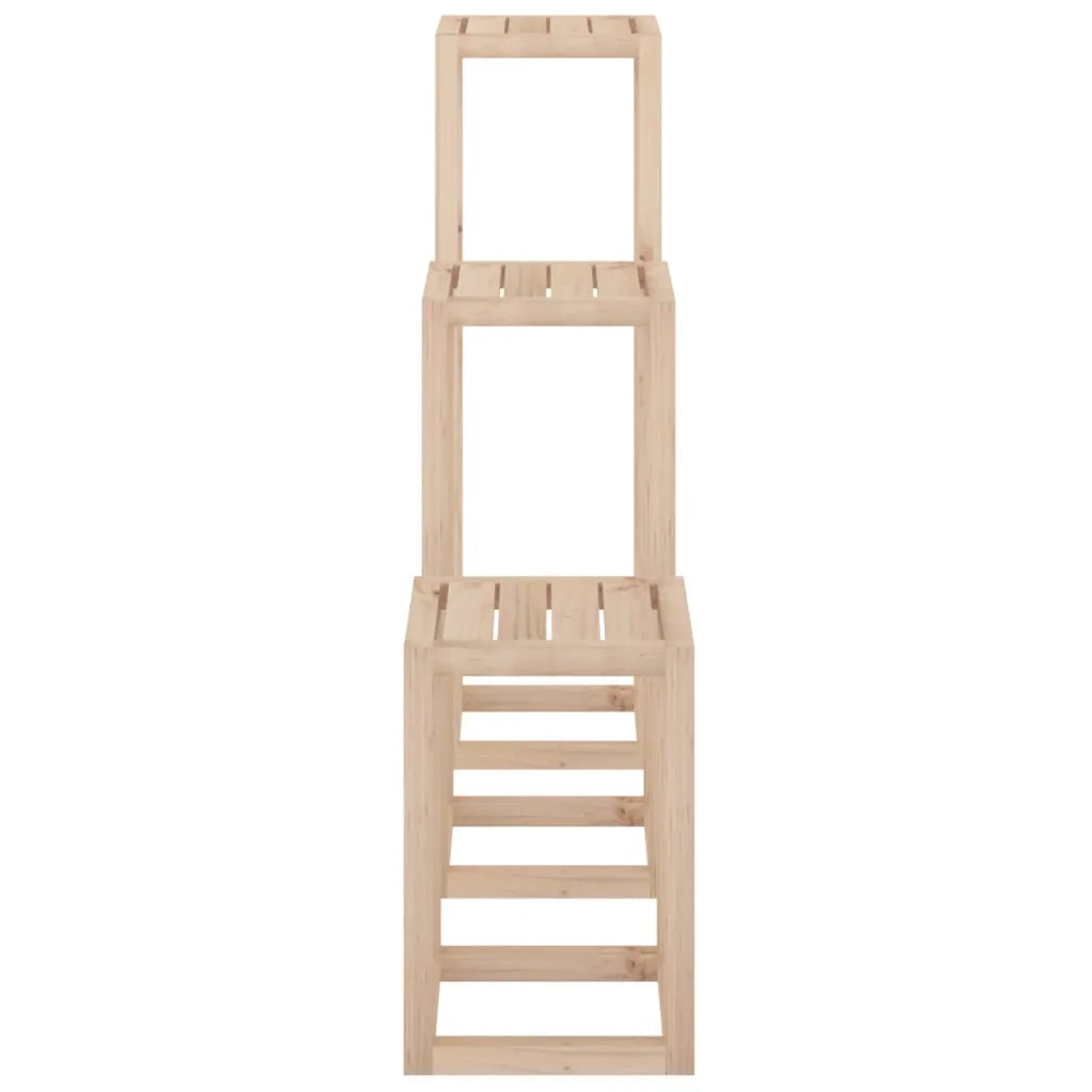 Set Supporti per Piante 3 pz in Legno Massello di Pino cod mxl 73466