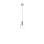 Sospensione Contemporanea Hugo Metallo Trasparente 1 Luce