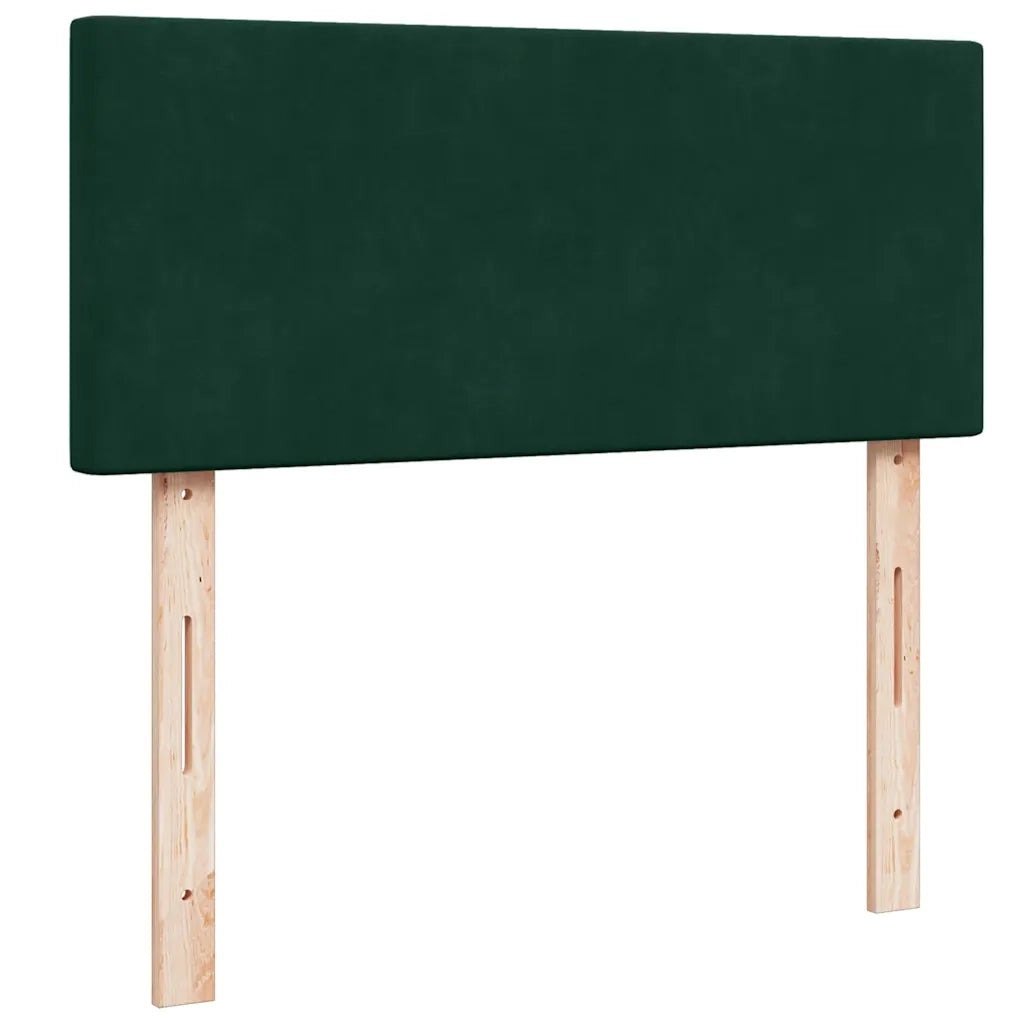 vidaXL Pouf Letto con Materasso e LED Verde Scuro 120x190cm in Velluto