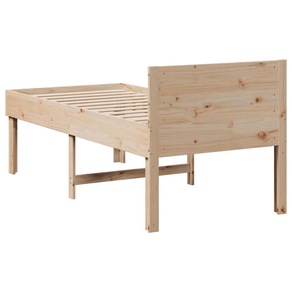 Letto senza Materasso 90x190 cm in Legno Massello di Pino