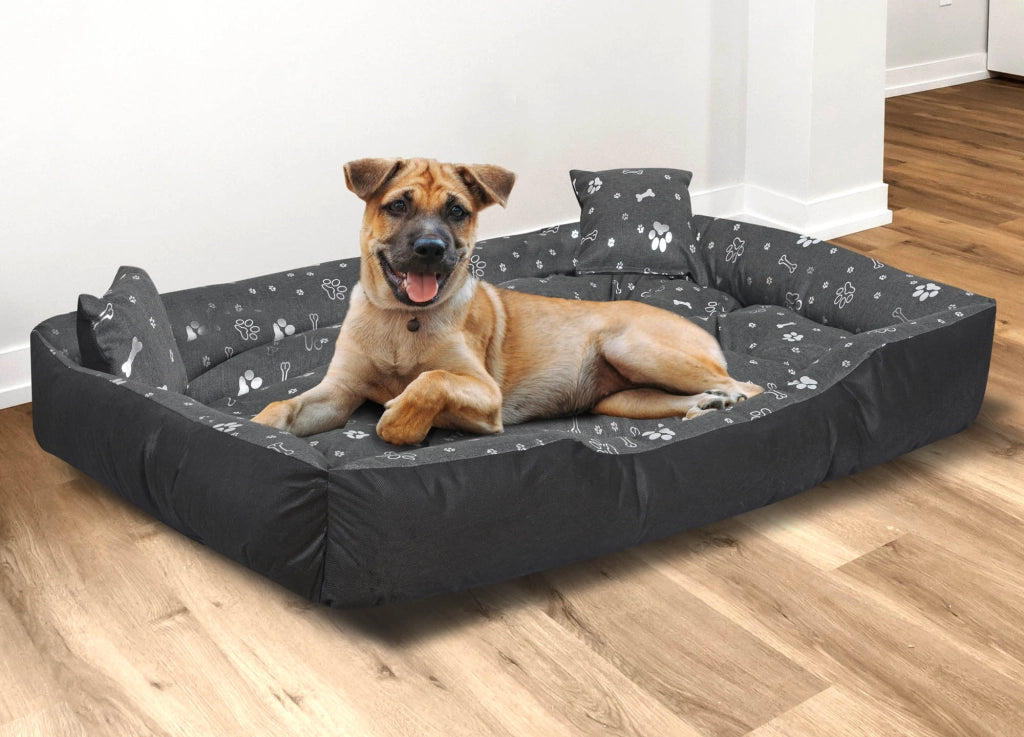 AIO FACTORY 130x105 cm Letto per cani impermeabile Silver Bones