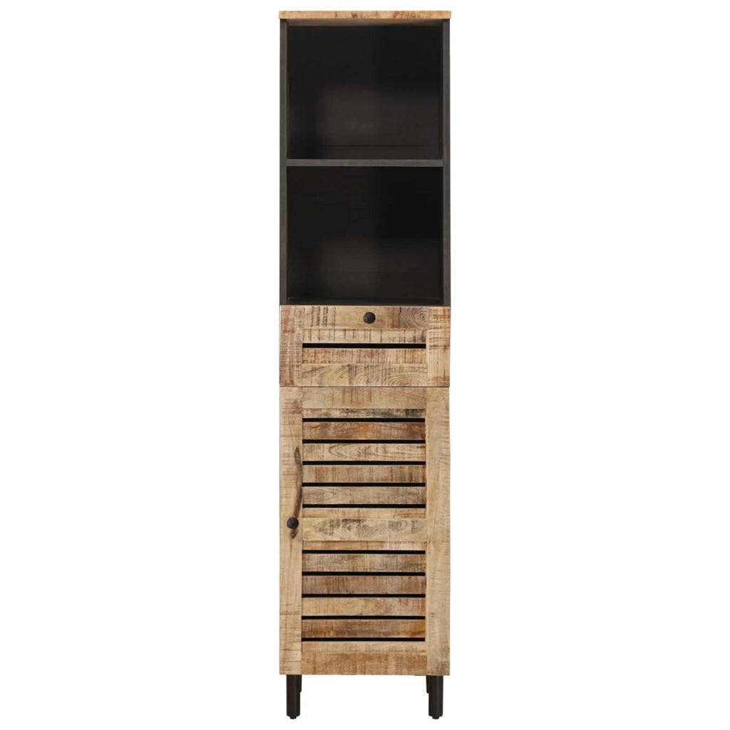Mobile da Bagno con cassetto Marrone e Nero 38 x 33,5 x 160 cm 4018866