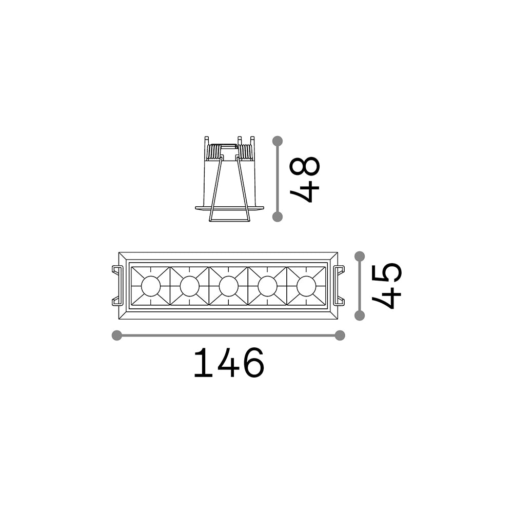 Modulo Lika Alluminio Bianco Led 12W 3000K Luce Calda