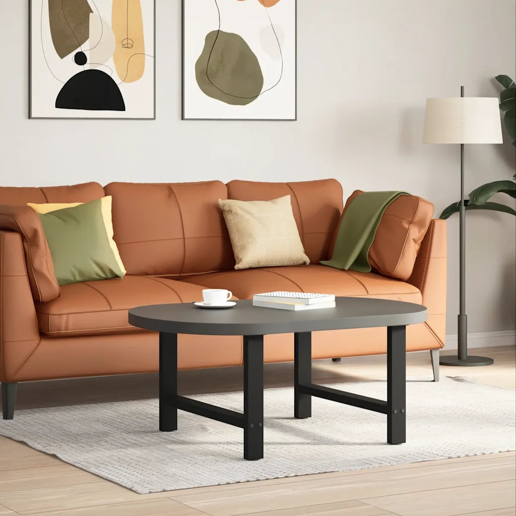 Gambe per Tavolino da CaffÃ¨ Nere 2 pz 70x(42-43) cm Acciaio