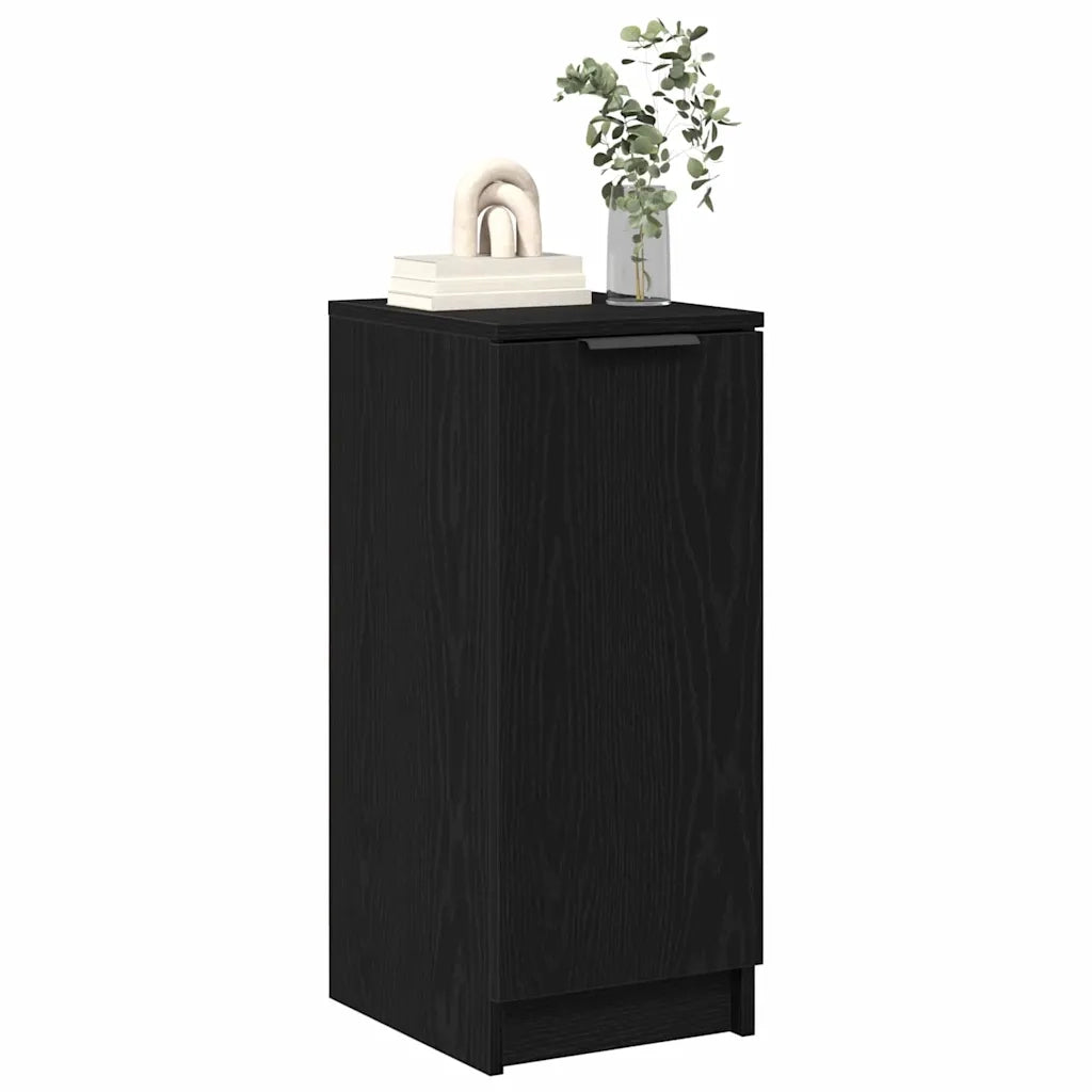 Mobile per scarpe con lo scaffale-Scarpiera Rovere Nero 29,5 x 35 x 70 cm