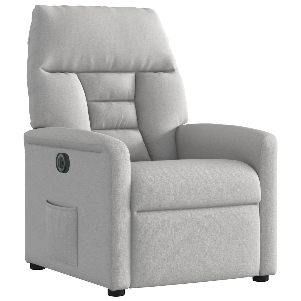 Poltrona Elettrica Reclinabile Grigio Nuvola in Tessuto 3303021