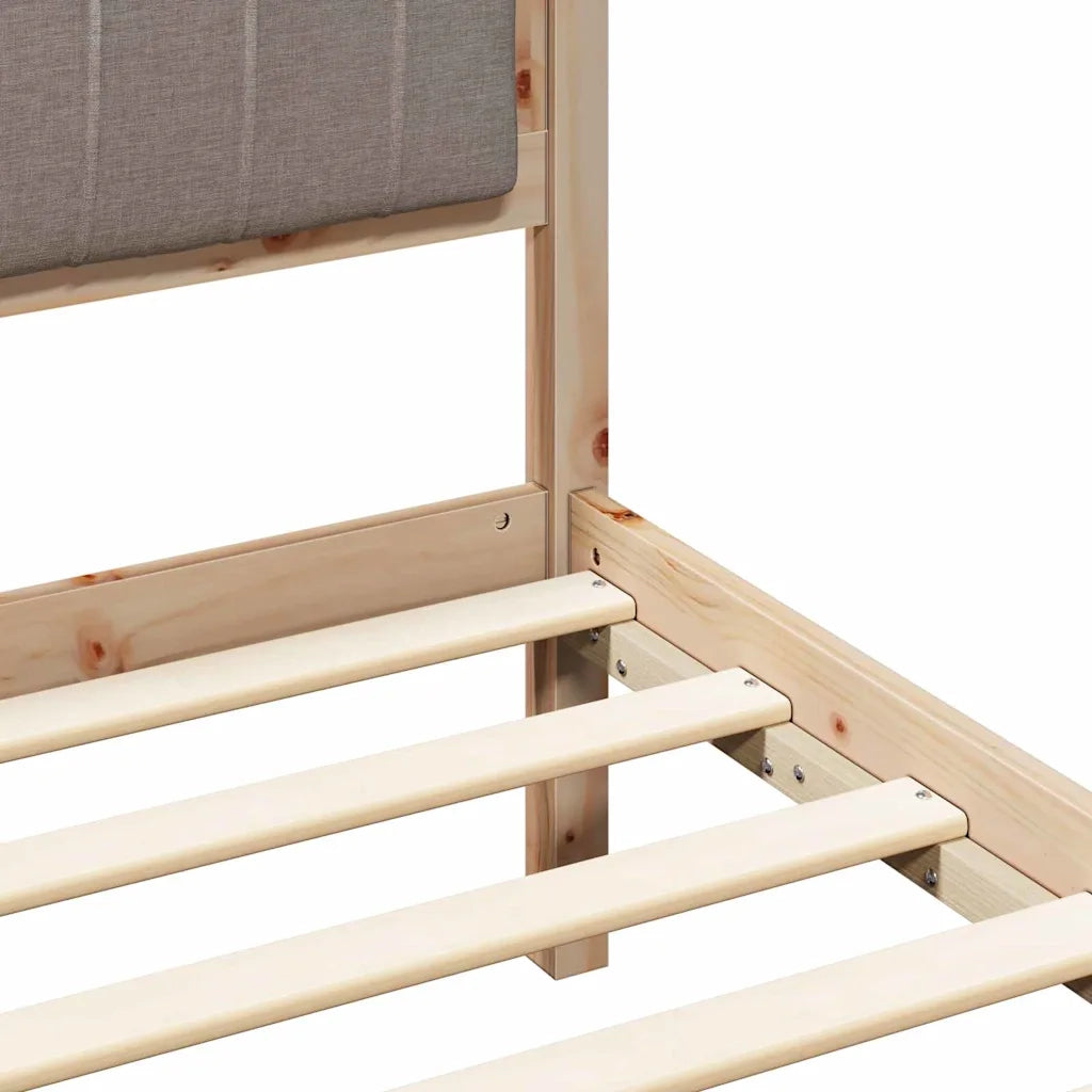 Letto con Testiera Rivestita Talpa 75 x 190 cm Pino massello 878302