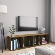 Libreria-Mobile TV Rovere Fumo 143x30x36cm in Legno Multistrato