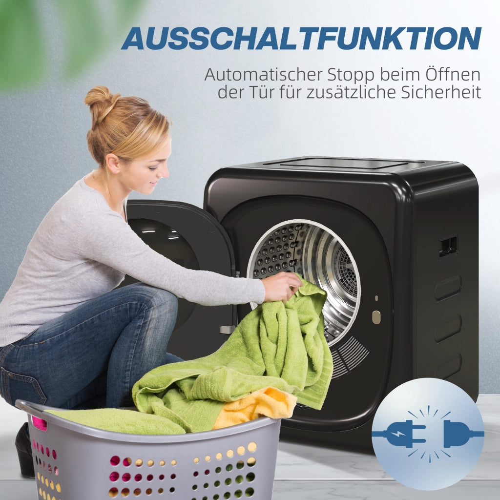 Asciugabiancheria con UV ¨C zephmum ¨C Nero Acciaio Inox