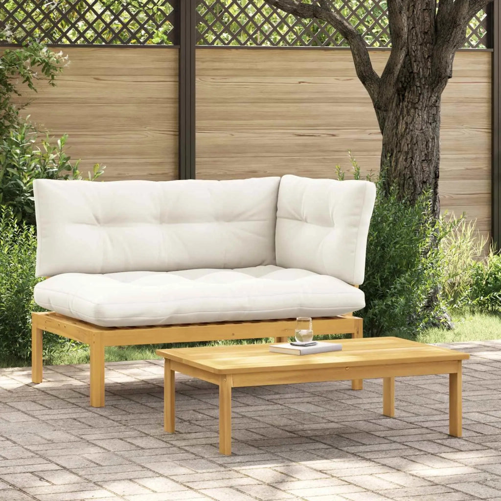 2 Pezzo Legno di acacia Marrone Chiaro