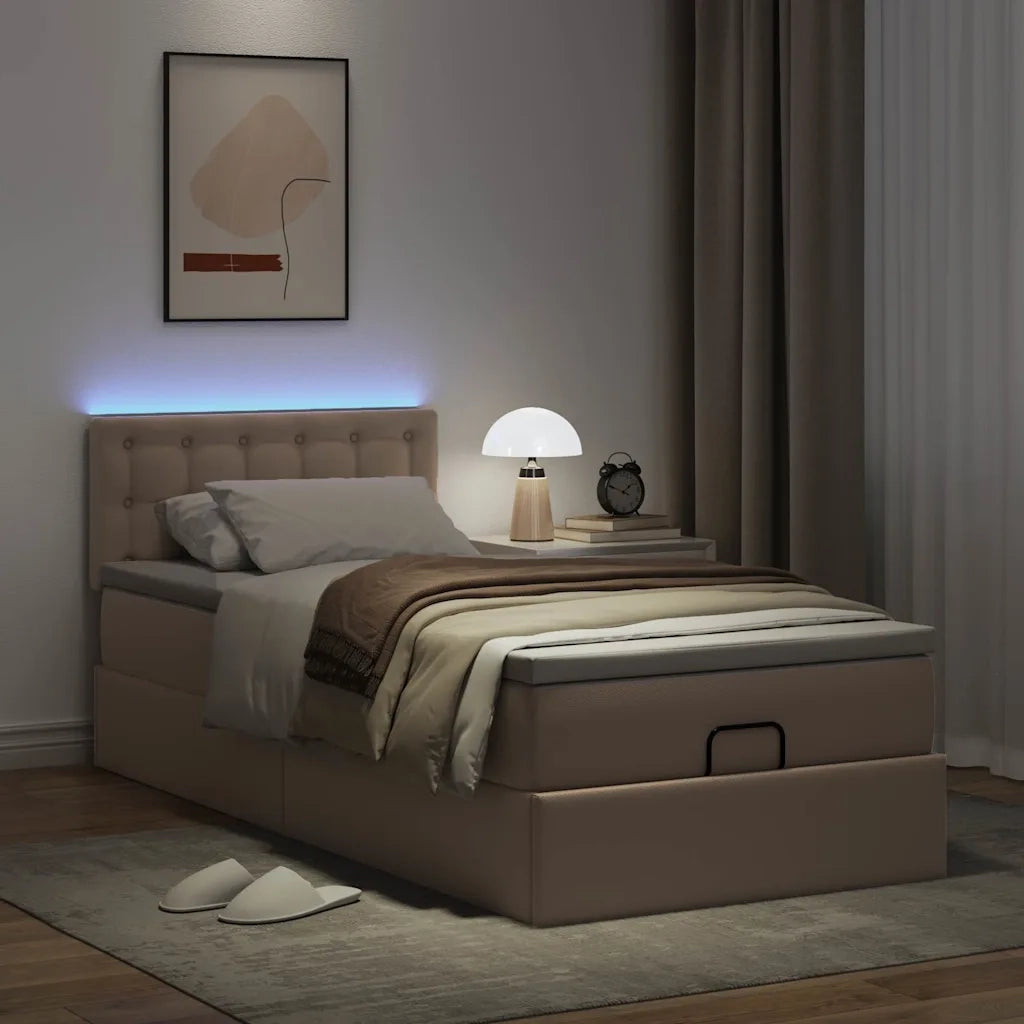 Struttura Letto Pouf con Materasso 80x200 cm Similpelle 3312126