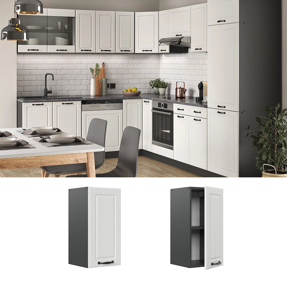 Vicco Pensile da cucina Bianco casa di campagna 30 cm