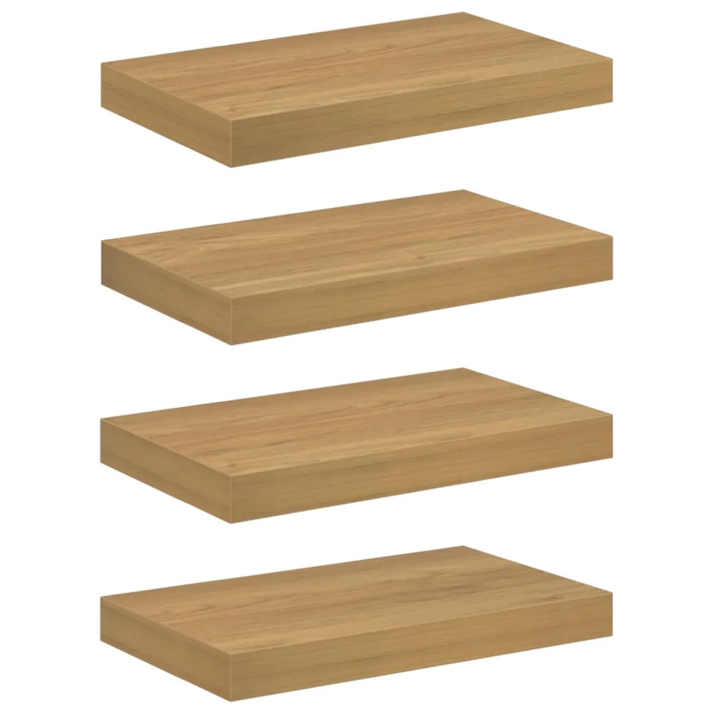 Scaffale da parete 4 pz Marrone 40 x 23,5 x 3,8 cm 42019943
