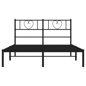 Giroletto con Testiera in Metallo Nero 120x190 cm 355460