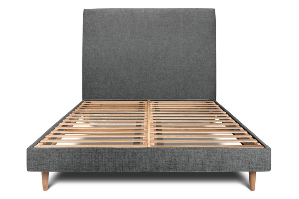 Letto 150x200 cm con testata imbottita - Tessuto Tela opaca