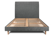 Letto 150x200 cm con testata imbottita - Tessuto Tela opaca