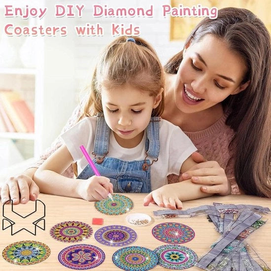 Schilderijen onderzetters in diamante per hobby per adulti - set per mandala

Modello: 
10 cm 

Specifiche tecniche: 
- diamante