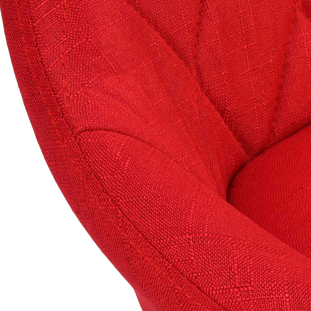 Sgabello bar LAZIO in tessuto rosso,cromo