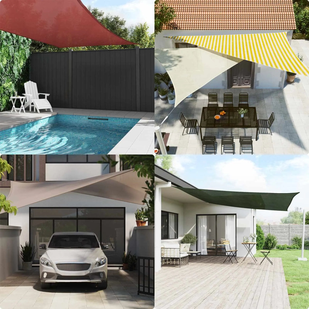 Vela Parasole | Telo Ombra | Vela da ombra Giallo e Bianco 2 x 3 m HDPE