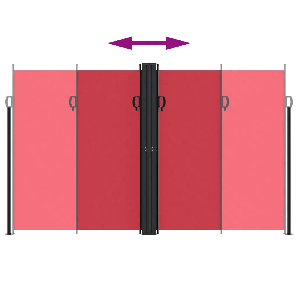 Tenda da Sole Laterale Retrattile-Tenda parasole per giardino Rossa 200x1200 cm 324064