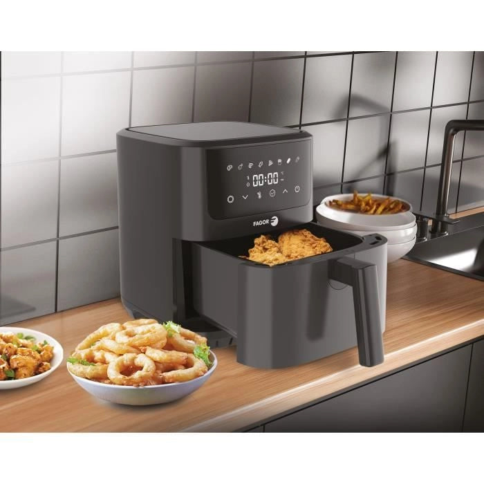 Friggitrice senza olio - FAGOR - Airfryer FGR65 - Capacità 6,5L - 8 programmi di cottura - 1600W