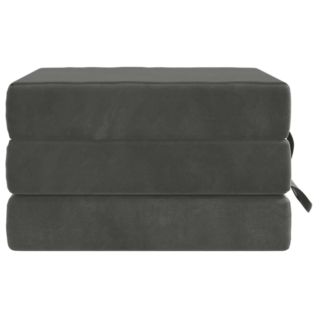Divano Letto Pieghevole 90 x 67 x 45 cm Grigio Scuro 900192