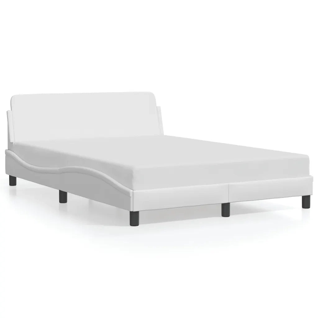 Giroletto-Struttura Letto Dover Bianco 140x190 cm in Similpelle