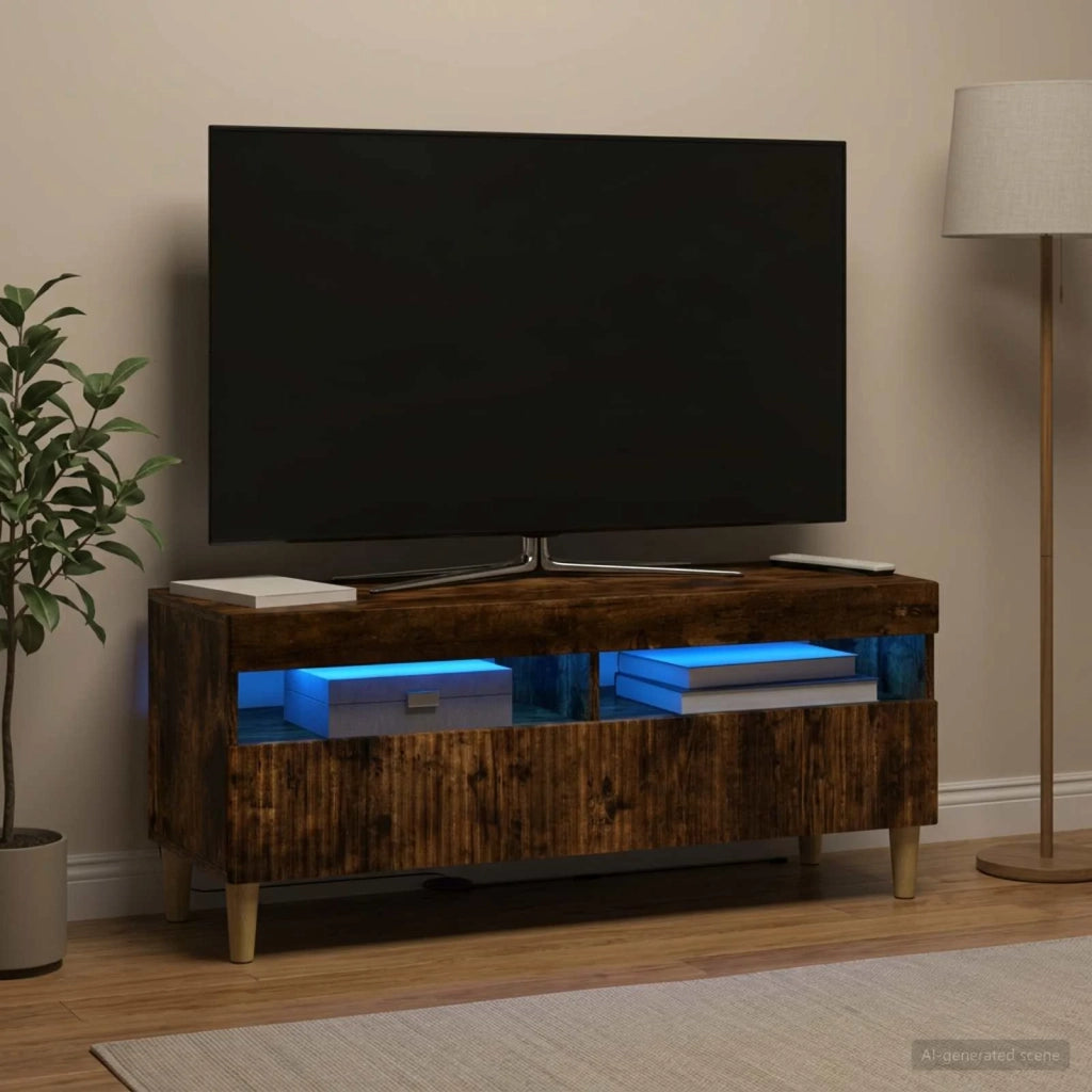 Mobile TV LED Rovere Fumo Legno ingegnerizzato 896770