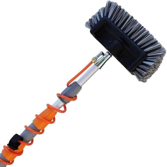 Pulitore per pannelli solari - Set di spazzole per pannelli solari - Asta estensibile con funzione di aspirazione d'acqua - Asta estensibile con spazzola