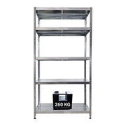SCAFFALE IN METALLO MACISTE 100 X 40 X 195 H 5 PIANI KG 260 SENZA BULLONI