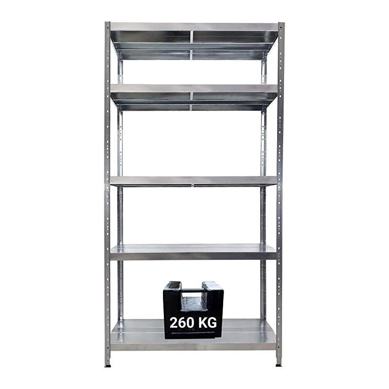 SCAFFALE IN METALLO MACISTE 100 X 40 X 195 H 5 PIANI KG 260 SENZA BULLONI