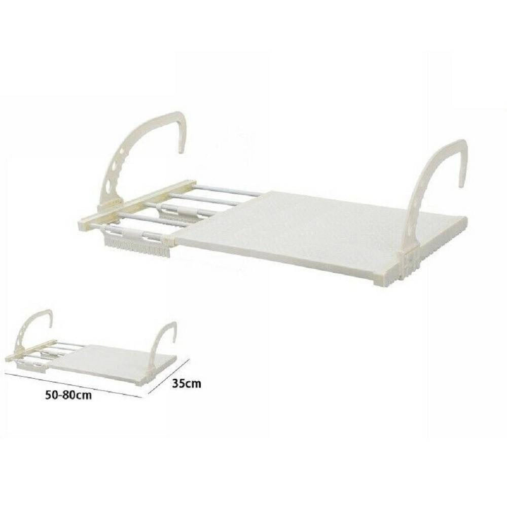 Trade Shop - Stendibiancheria Balcone Stendi Biancheria Panni Regolabile Davanzale 50-80cm 70517 -
