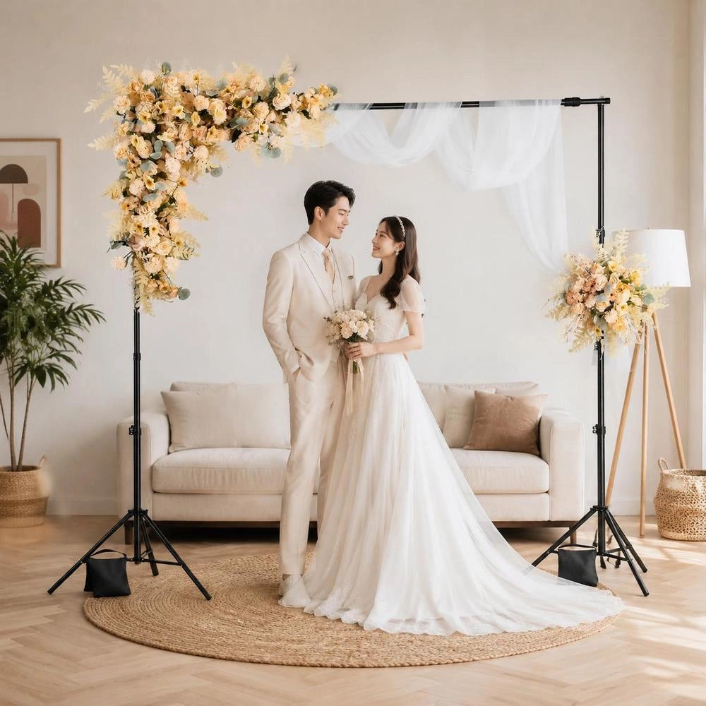 Adjustable Background Stand (background Cloth: 260 X 300 Cm), Portable Background Stand With 2 Tripods, Screen Stand For Product Photography And Studio Photography