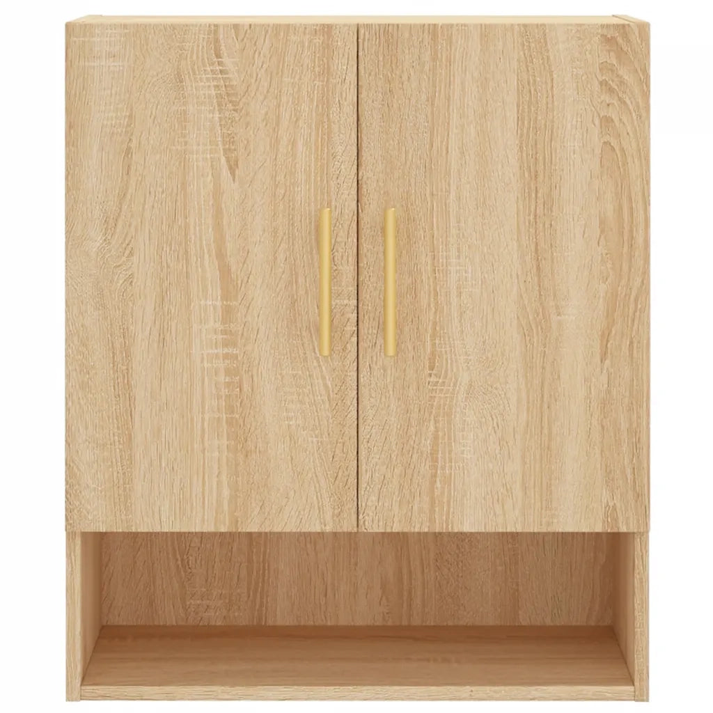 Mobile contenitore decorativo a parete 60 x 31 x 70 cm realizzato in legno composito di rovere Sonoma 02_0048756