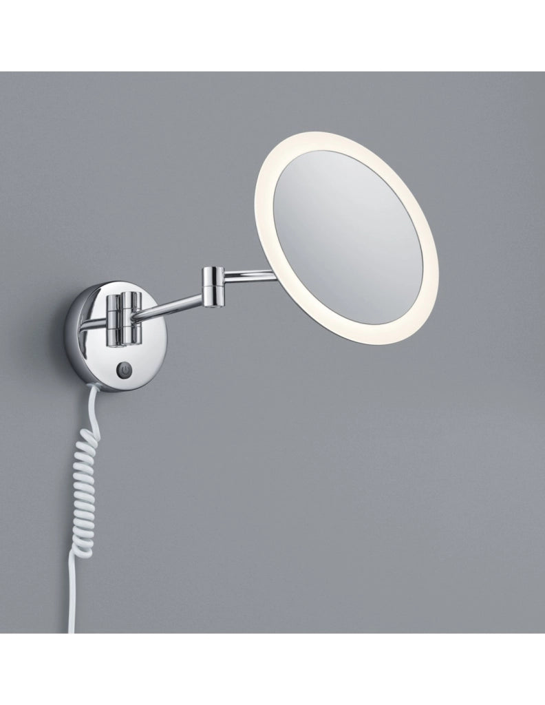 Applique Led Da Bagno Orientabile Con Specchio Rotondo View Trio Lighting
