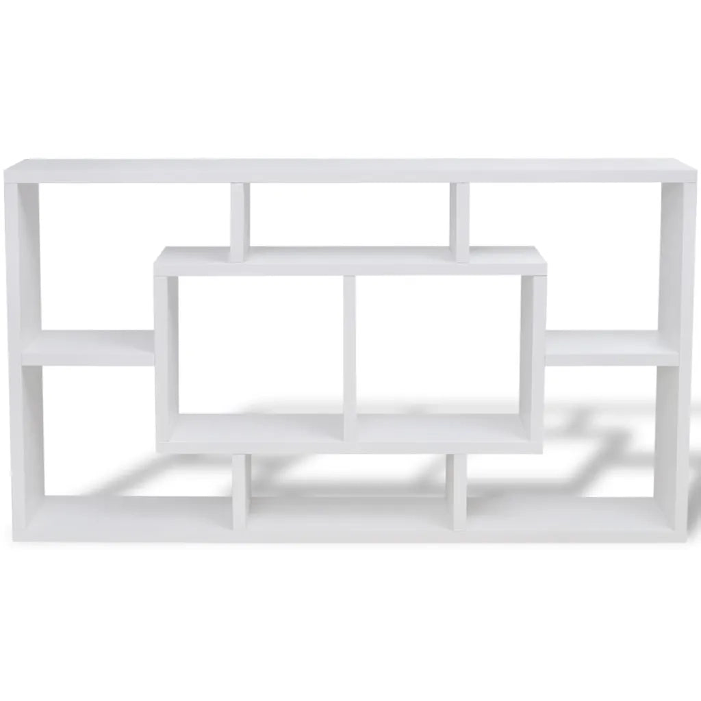 Espositore da Parete Galleggiante 8 Scomparti Bianco 242548