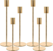 Set di Candelabri in Oro di 6 pezzi - Alta Decorazione di Lusso per Festa e Casa