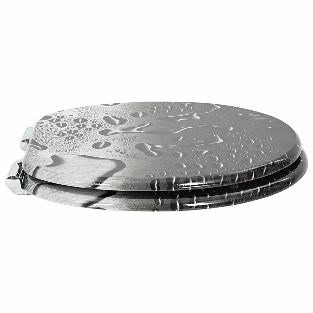 Sedile per toilette con chiusura morbida 2 pcs Grigio 3414539