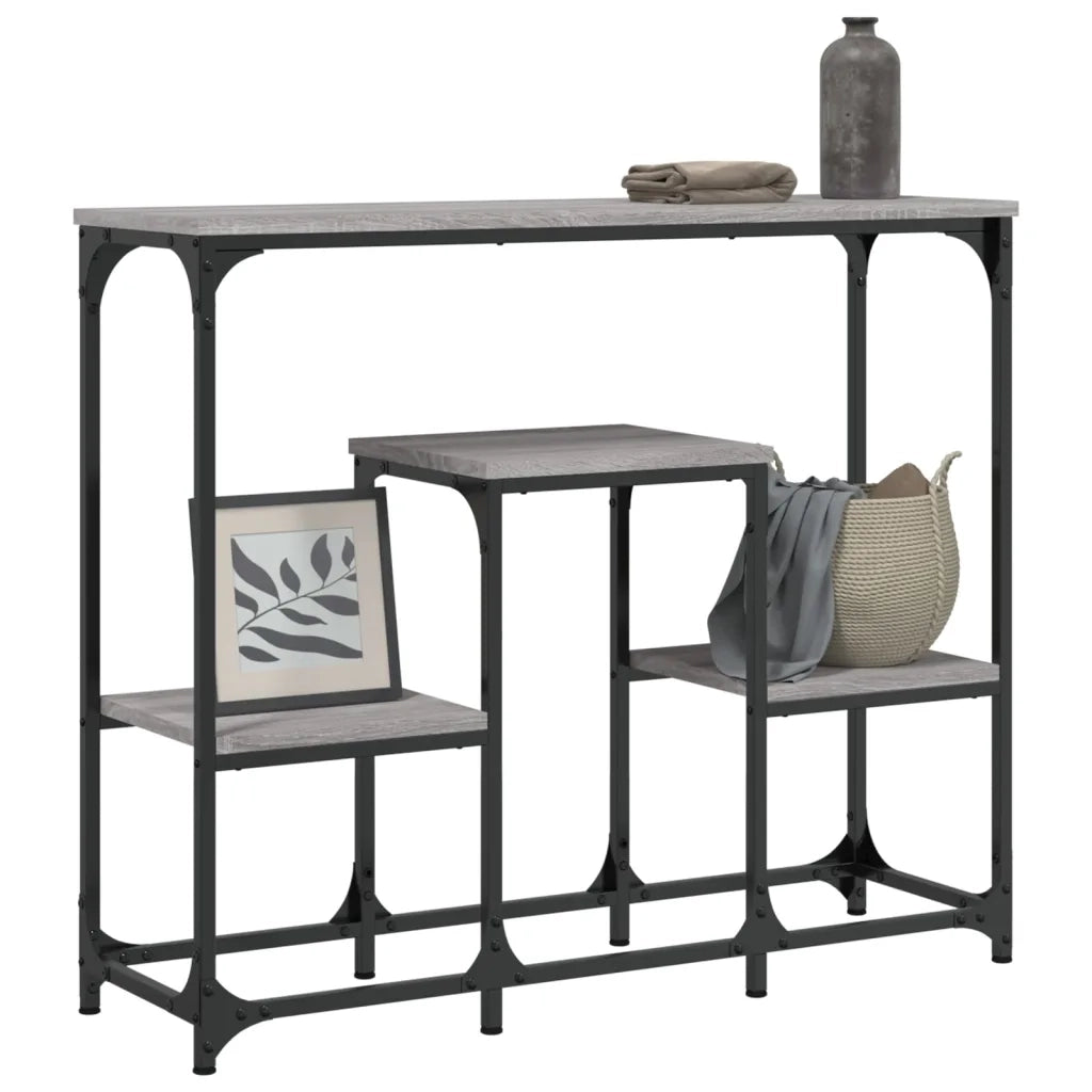 Tavolo Consolle | Tavolo d'Ingresso Grigio Sonoma 89,5x28x76cm in Legno Multistrato