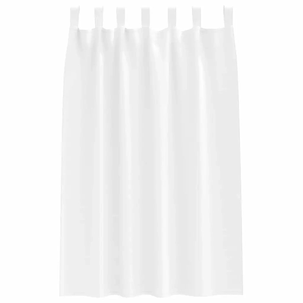 Tende Oscuranti | Tende Blackout con Anelli 2 pz Bianco Puro 175 x 140 cm
